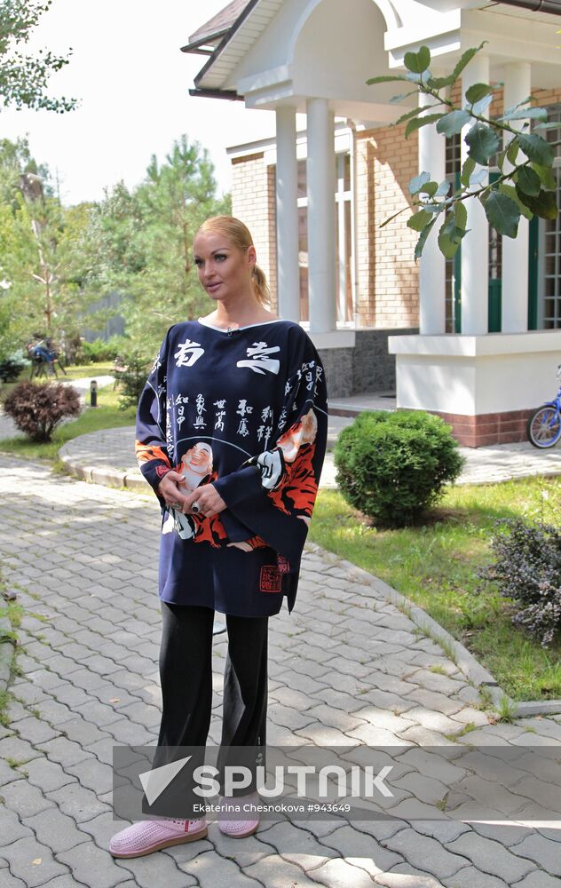 Ballerina Anastasia Volochkova in her house