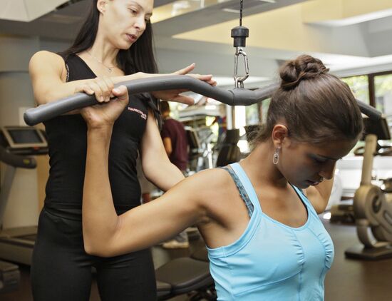 Preparing Natalia Gantimurovoy for "Miss Universe" competition