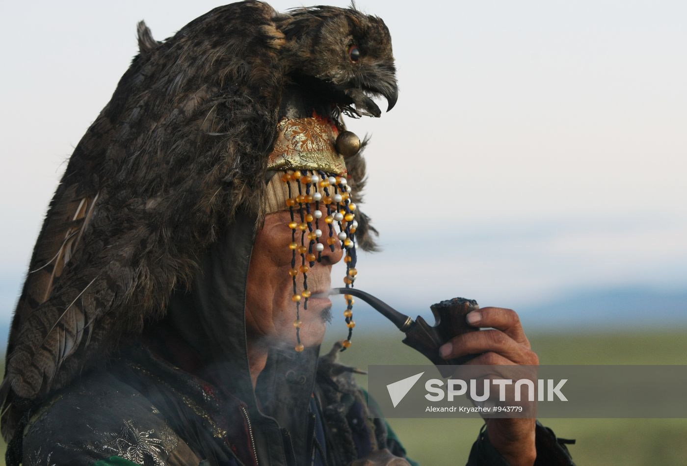 Tuva people's supreme shaman performs grand ritual