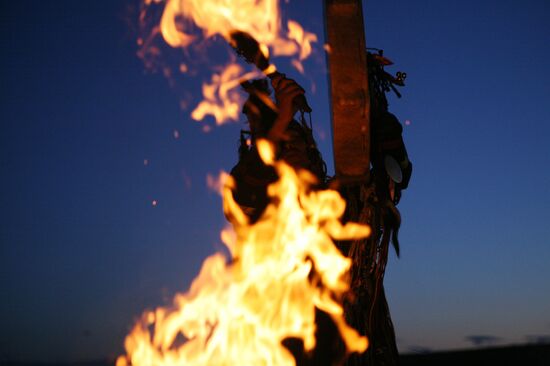 Tuva people's supreme shaman performs grand ritual