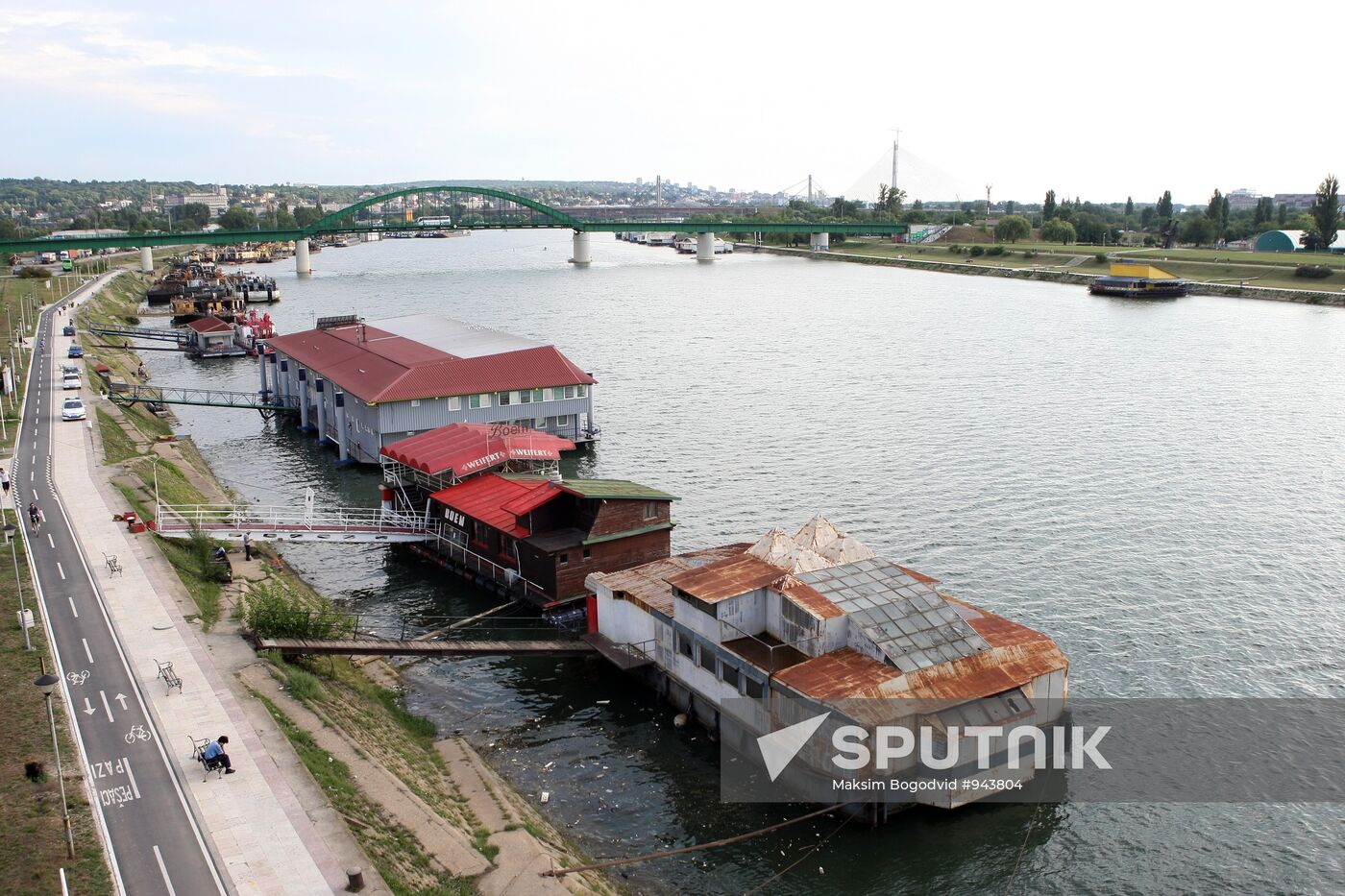 View of Sava Embankment in Belgrade