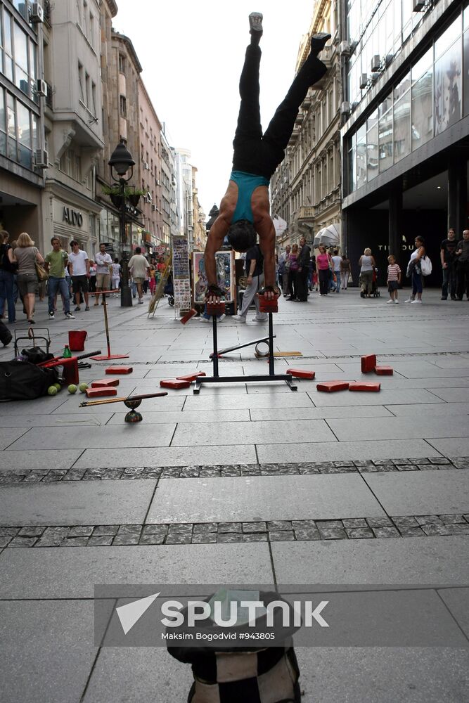 Street circus performer