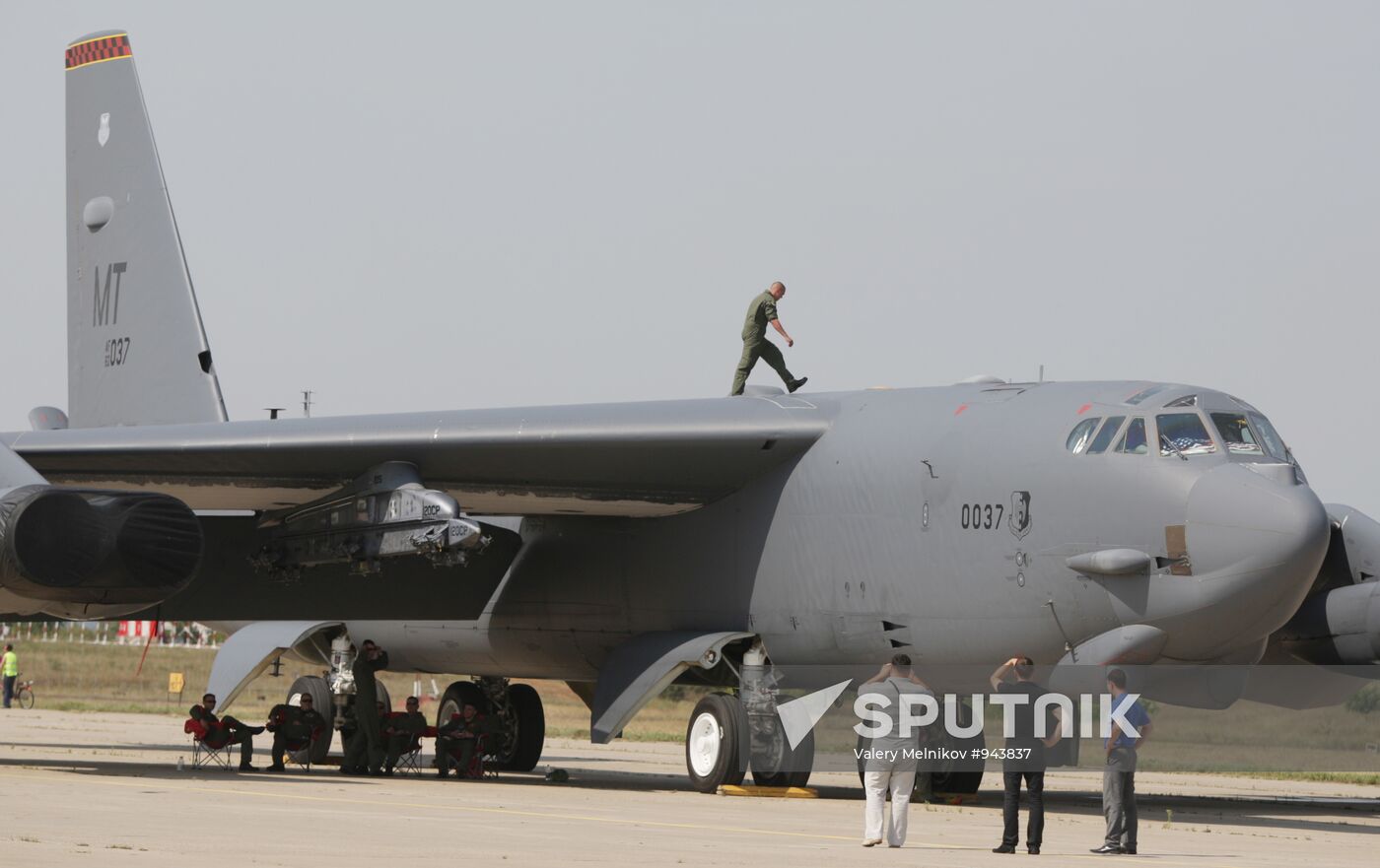 B 52 bomber arrives for MAKS 2011 air show