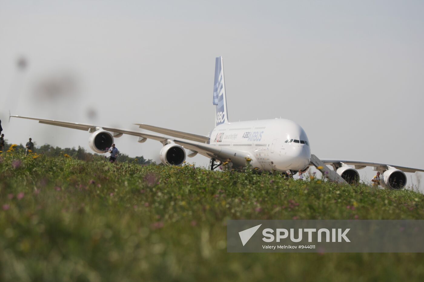 Airbus A380 arrives at MAKS-2011 air show