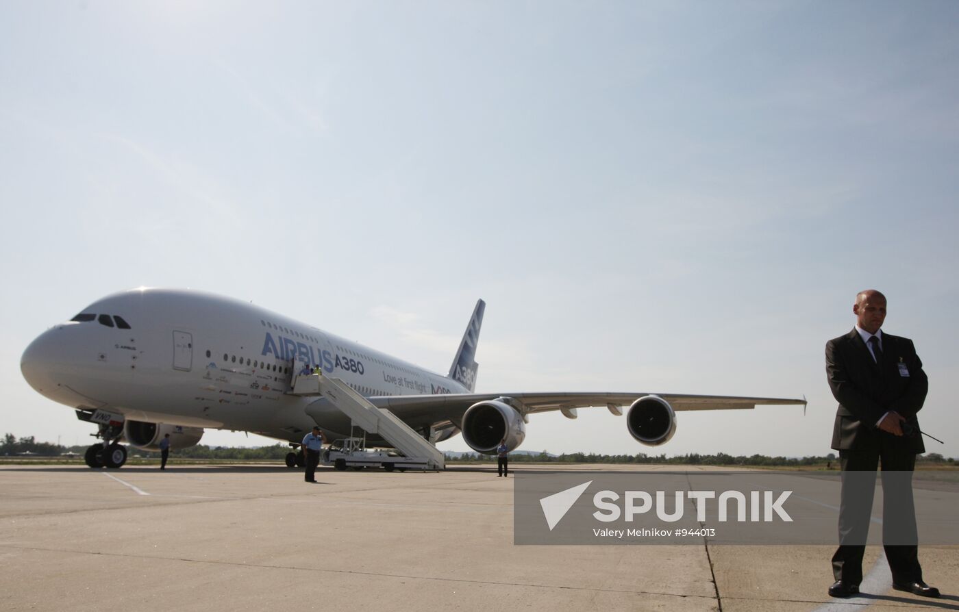 Airbus A380 arrives at MAKS-2011 air show