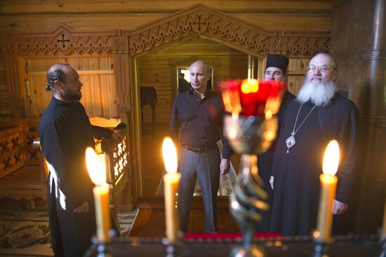 Vladimir Putin visits Valaam Monastery