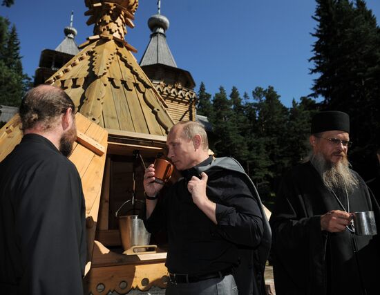 Vladimir Putin visits Valaam Monastery