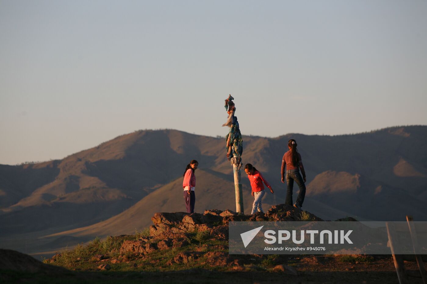 Shepherds encampment in Kara-Sug, Republic of Tyva