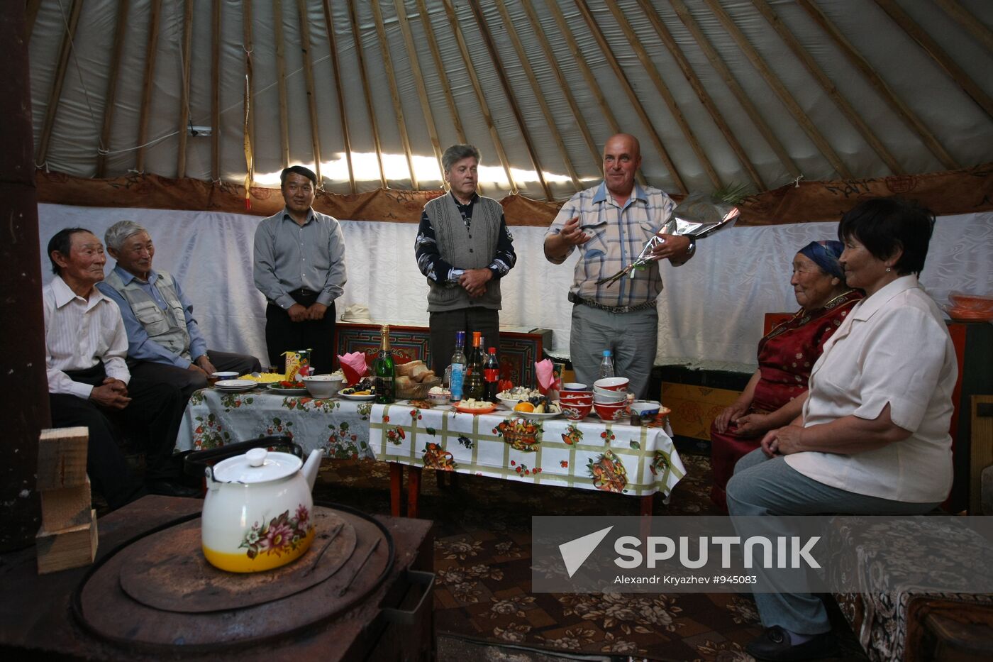 Shepherds encampment in Kara-Sug, Republic of Tyva