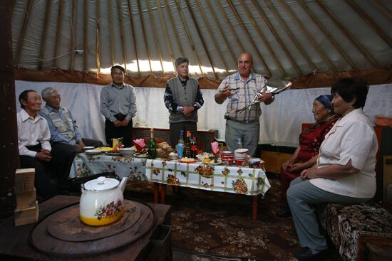 Shepherds encampment in Kara-Sug, Republic of Tyva