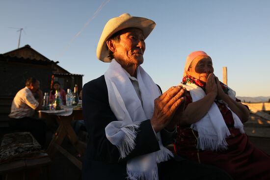 Shepherds encampment in Kara-Sug, Republic of Tyva