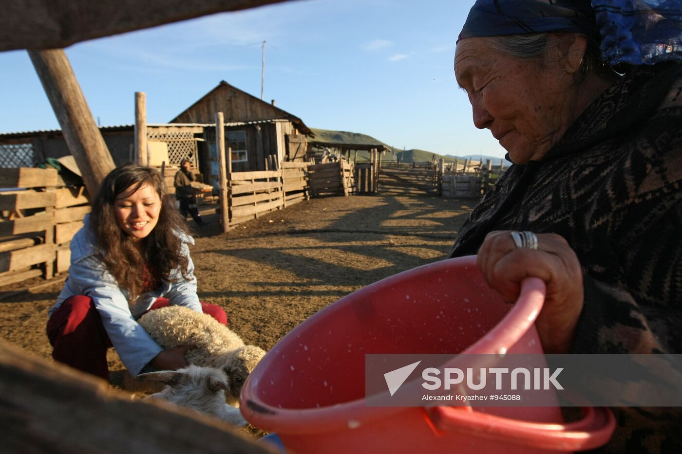 Shepherds encampment in Kara-Sug, Republic of Tyva