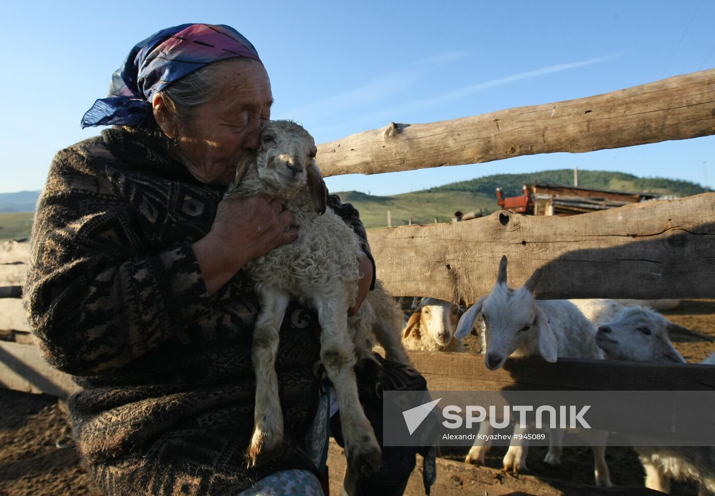 Shepherds encampment in Kara-Sug, Republic of Tyva