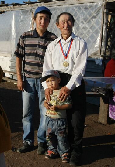 Shepherds encampment in Kara-Sug, Republic of Tyva