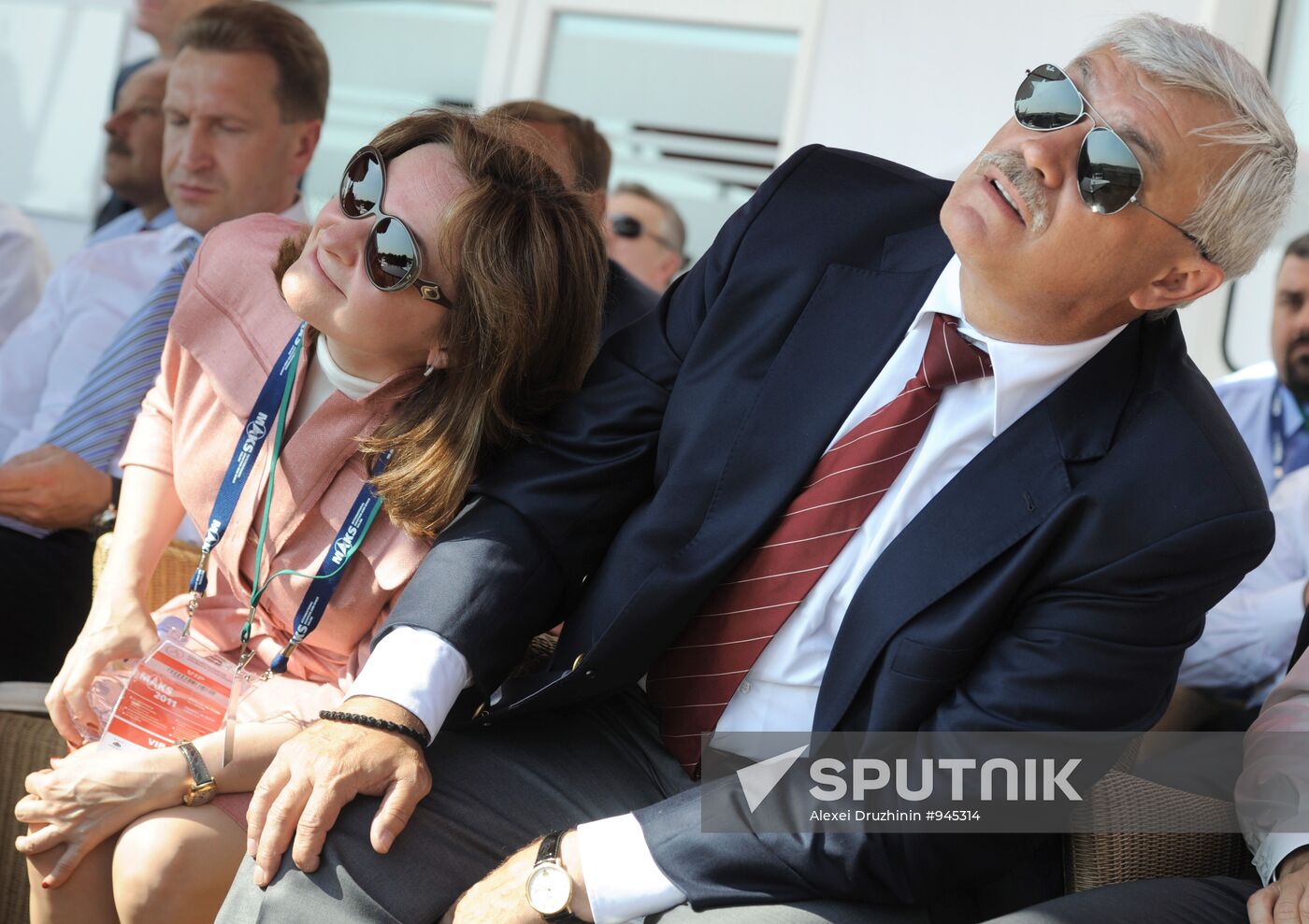 Vladimir Putin attends MAKS-2011 air show