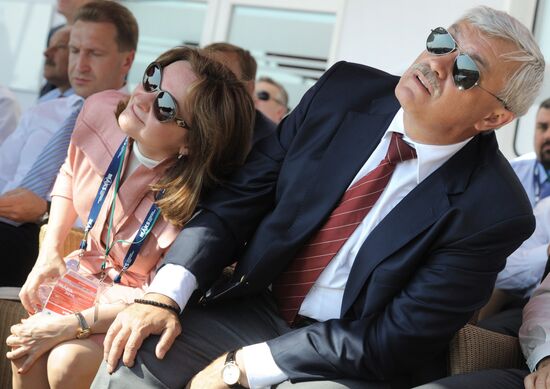 Vladimir Putin attends MAKS-2011 air show