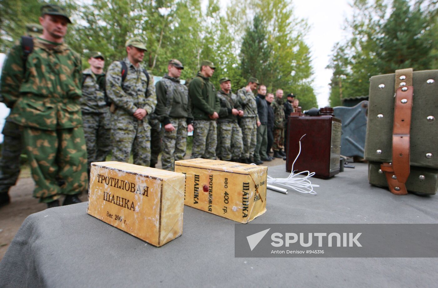 Explosive expert divers hold training drills at Lake Baikal