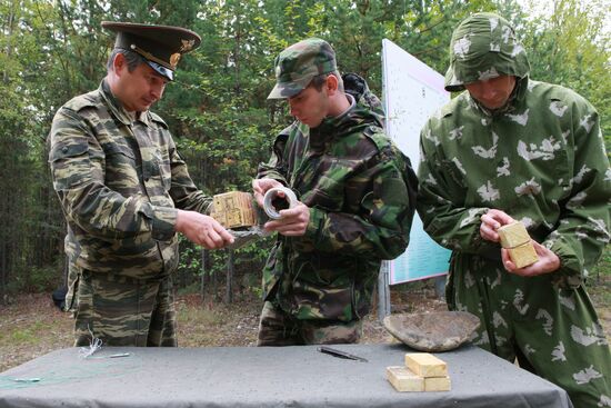 Explosive expert divers hold training drills at Lake Baikal