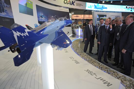 Vladimir Putin attends MAKS international air show in Zhukovsky