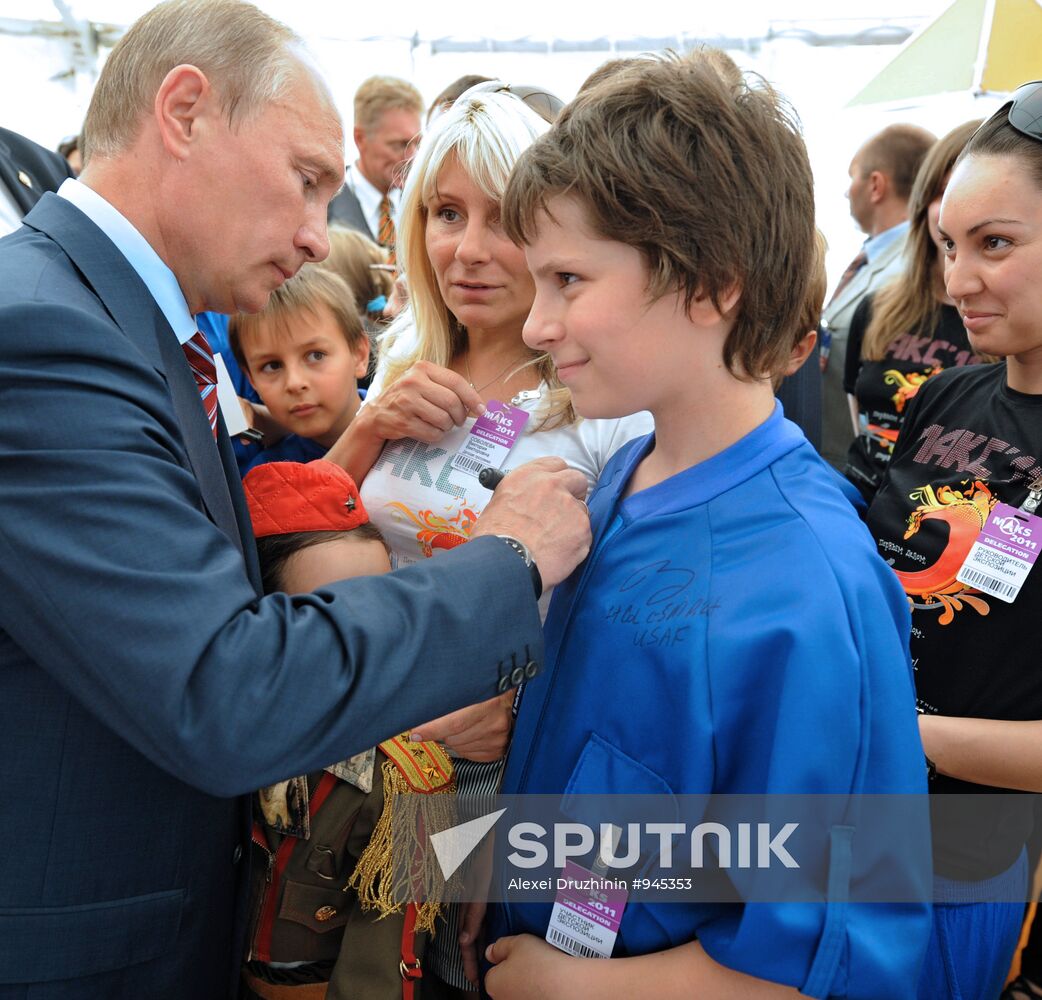Vladimir Putin attends MAKS international air show in Zhukovsky