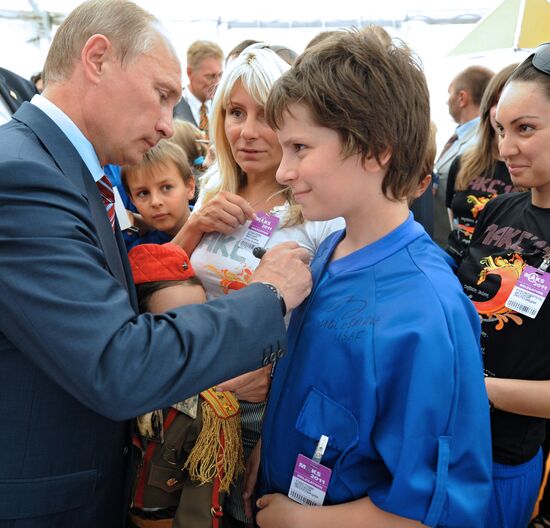 Vladimir Putin attends MAKS international air show in Zhukovsky