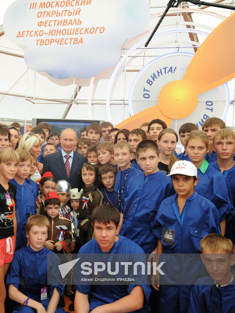 Vladimir Putin attends MAKS international air show in Zhukovsky