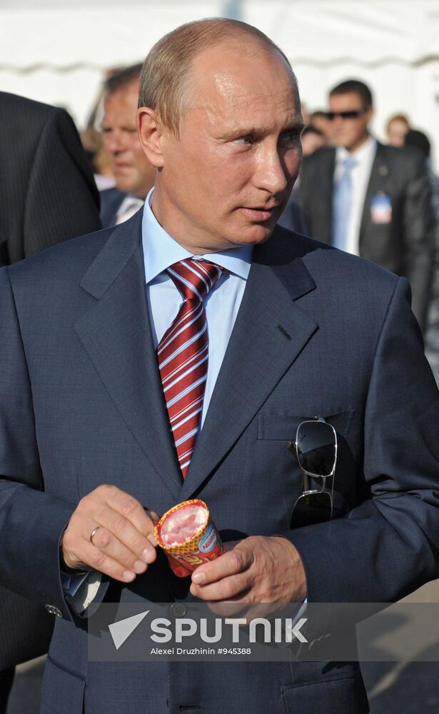 Vladimir Putin attends MAKS international air show in Zhukovsky