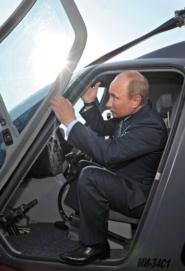 Vladimir Putin attends MAKS international air show in Zhukovsky