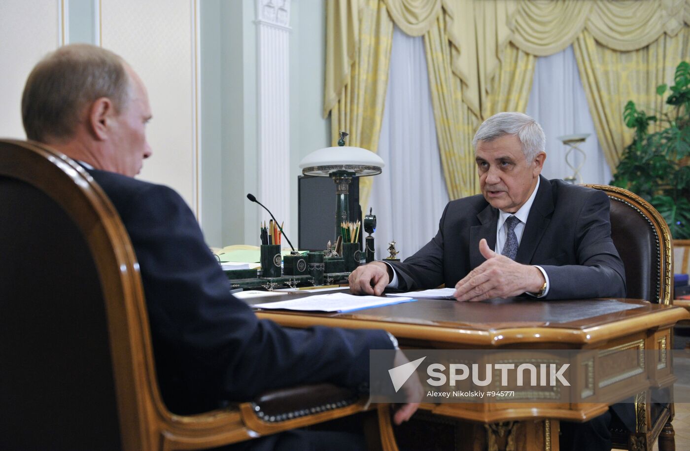 Working meeting between Vladimir Putin and Nikolay Vinogradov