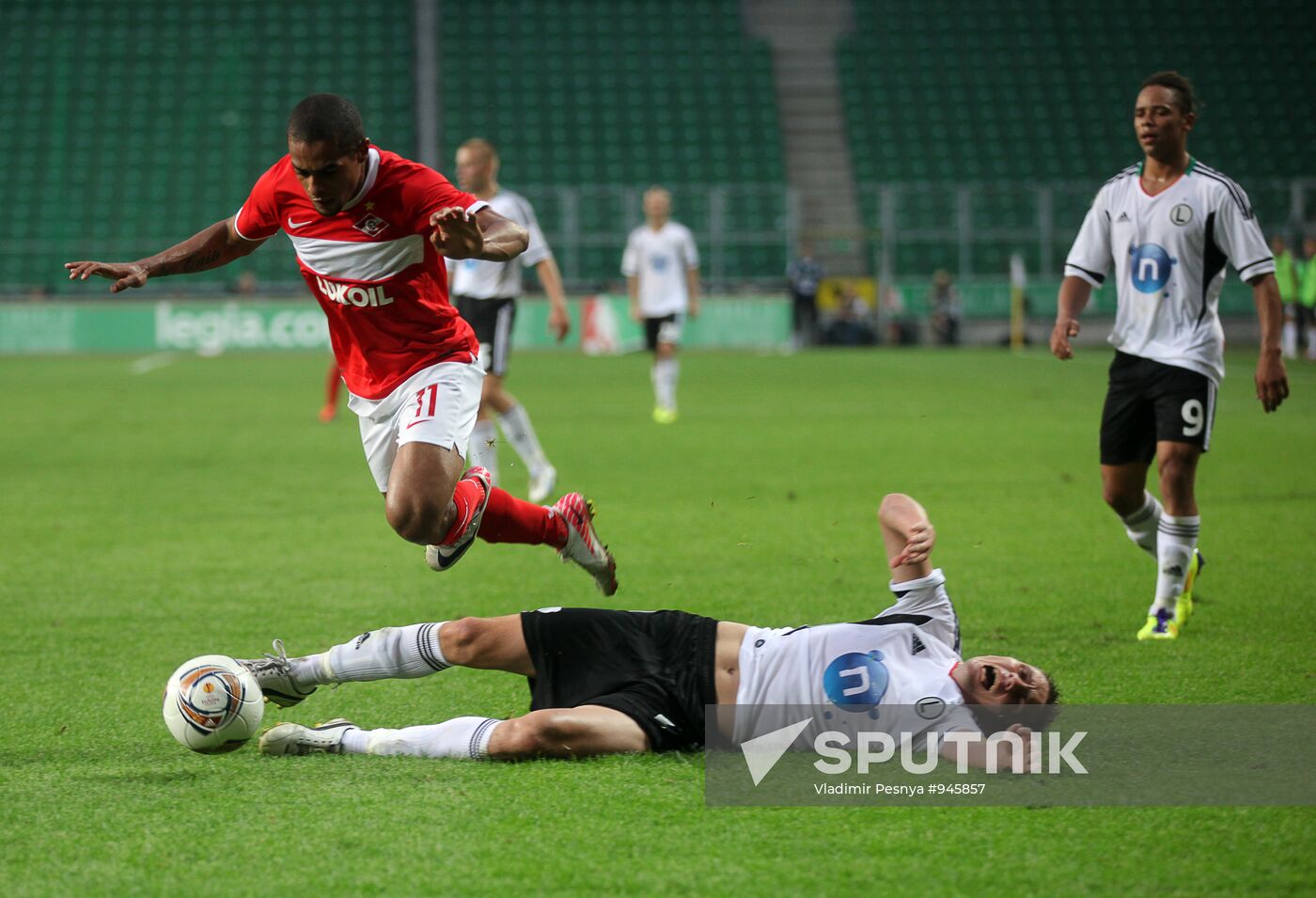 Football European League. Match "Legia" - "Spartak" (Moscow)