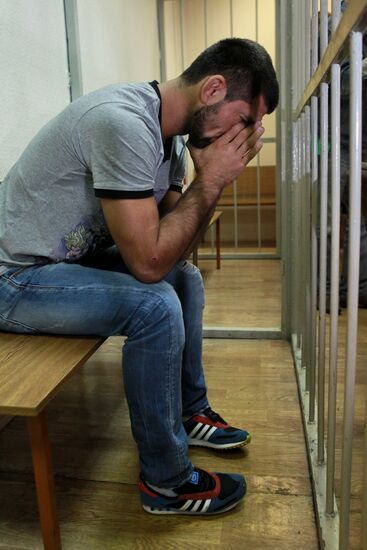 Sportsman Rasul Mirzayev in Moscow's Zamoskvorechye court