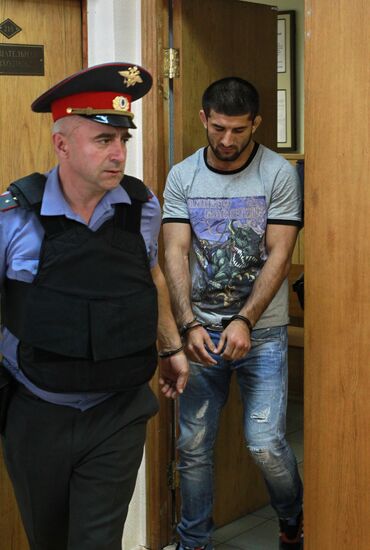 Sportsman Rasul Mirzayev in Moscow's Zamoskvorechye court