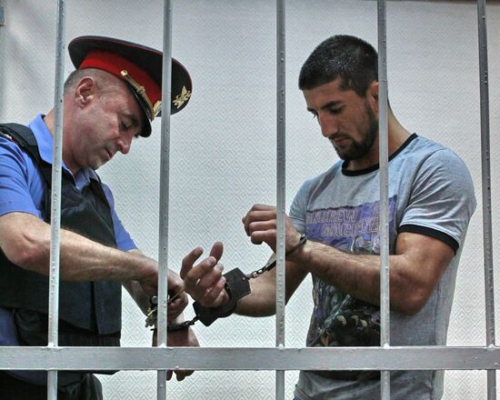 Sportsman Rasul Mirzayev in Moscow's Zamoskvorechye court