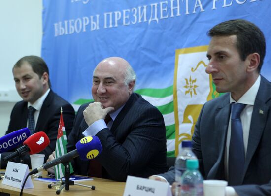 Abkhaz Ambassador to Russia Igor Akhba holds press conference