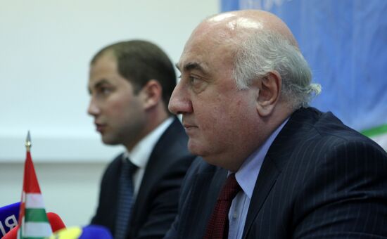 Abkhaz Ambassador to Russia Igor Akhba holds press conference