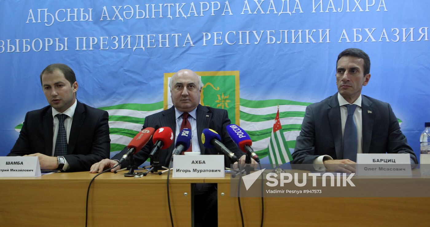 Abkhaz Ambassador to Russia Igor Akhba holds press conference