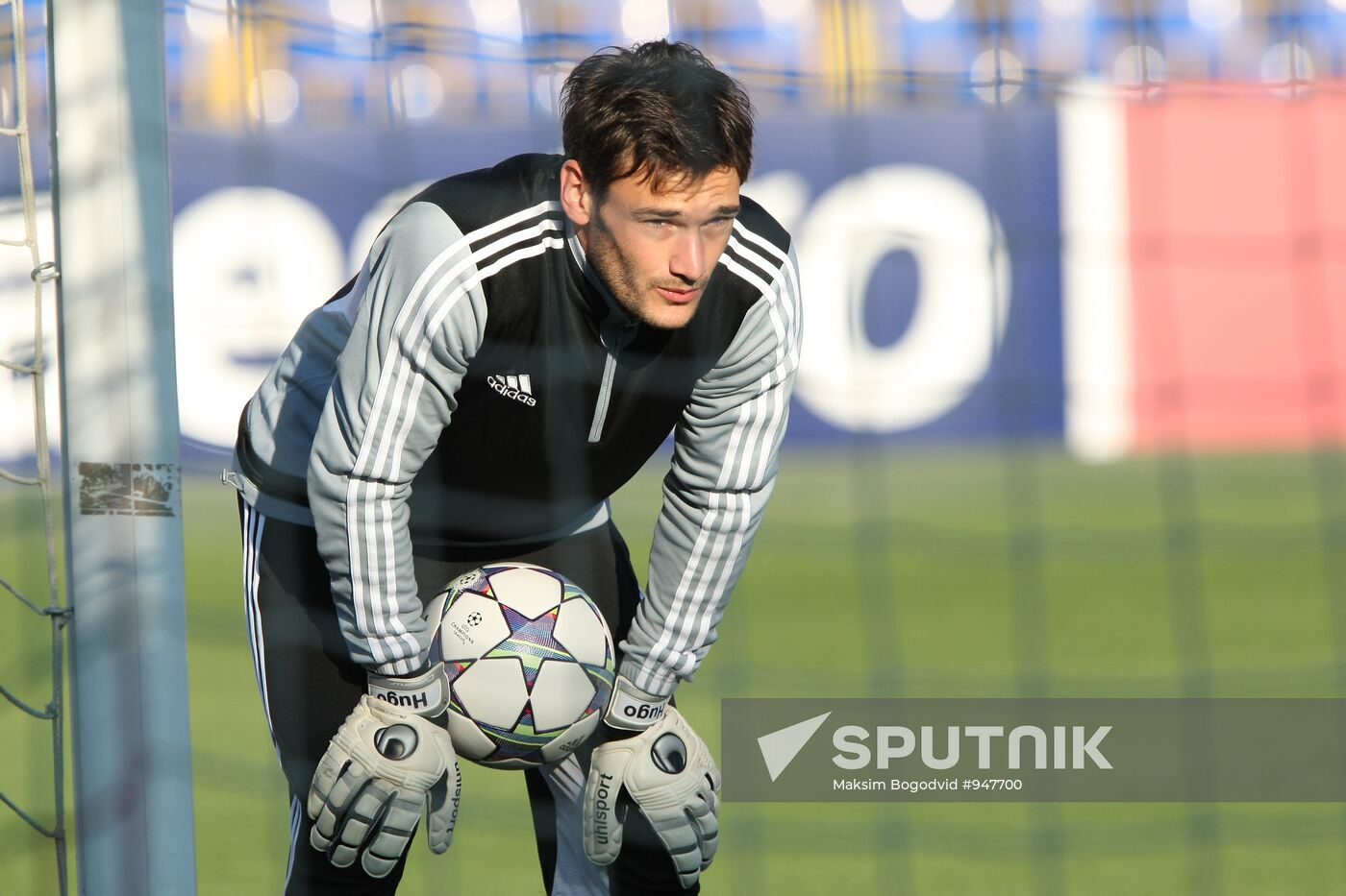 Pre-match training session at FC Olympic