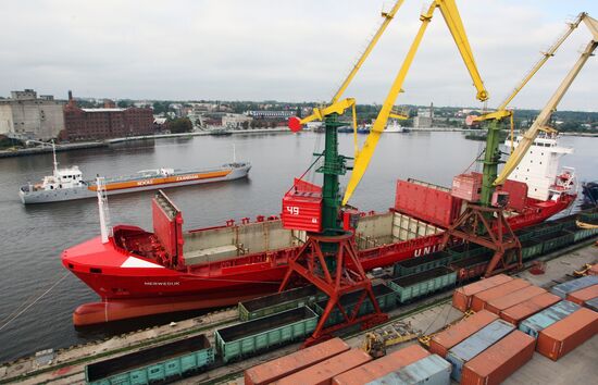 Container terminal at Kaliningrad Port