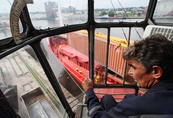Container terminal at Kaliningrad Port