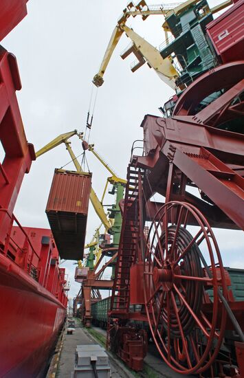 Container terminal at Kaliningrad Port