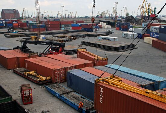 Container terminal at Kaliningrad Port