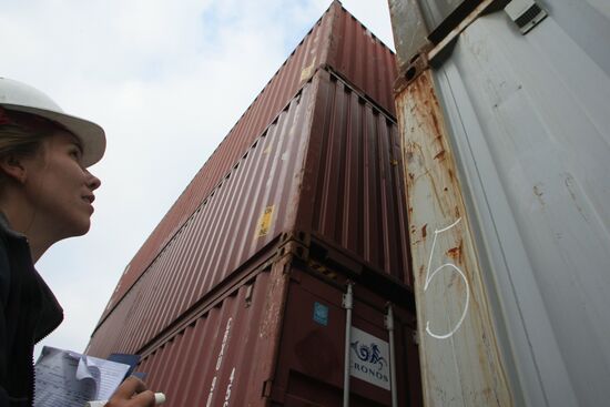 Container terminal at Kaliningrad Port