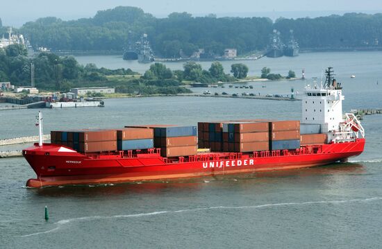 Container terminal at Kaliningrad Port