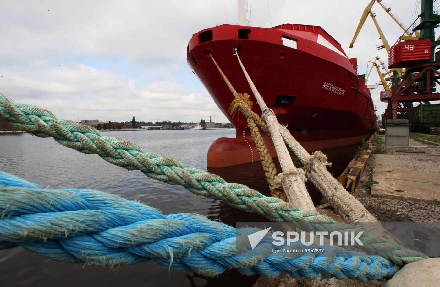 Container terminal at Kaliningrad Port