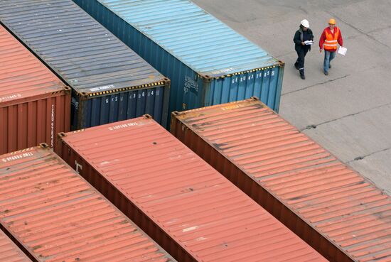 Container terminal at Kaliningrad Port
