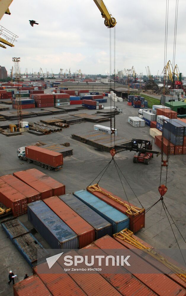 Container terminal at Kaliningrad Port