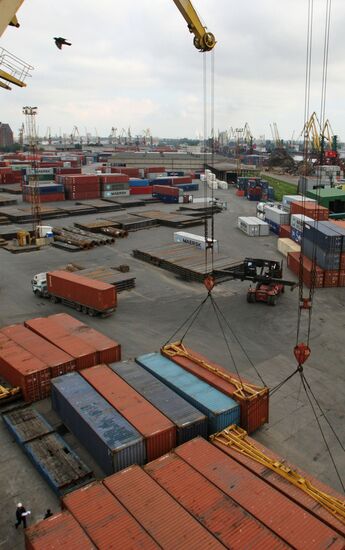Container terminal at Kaliningrad Port