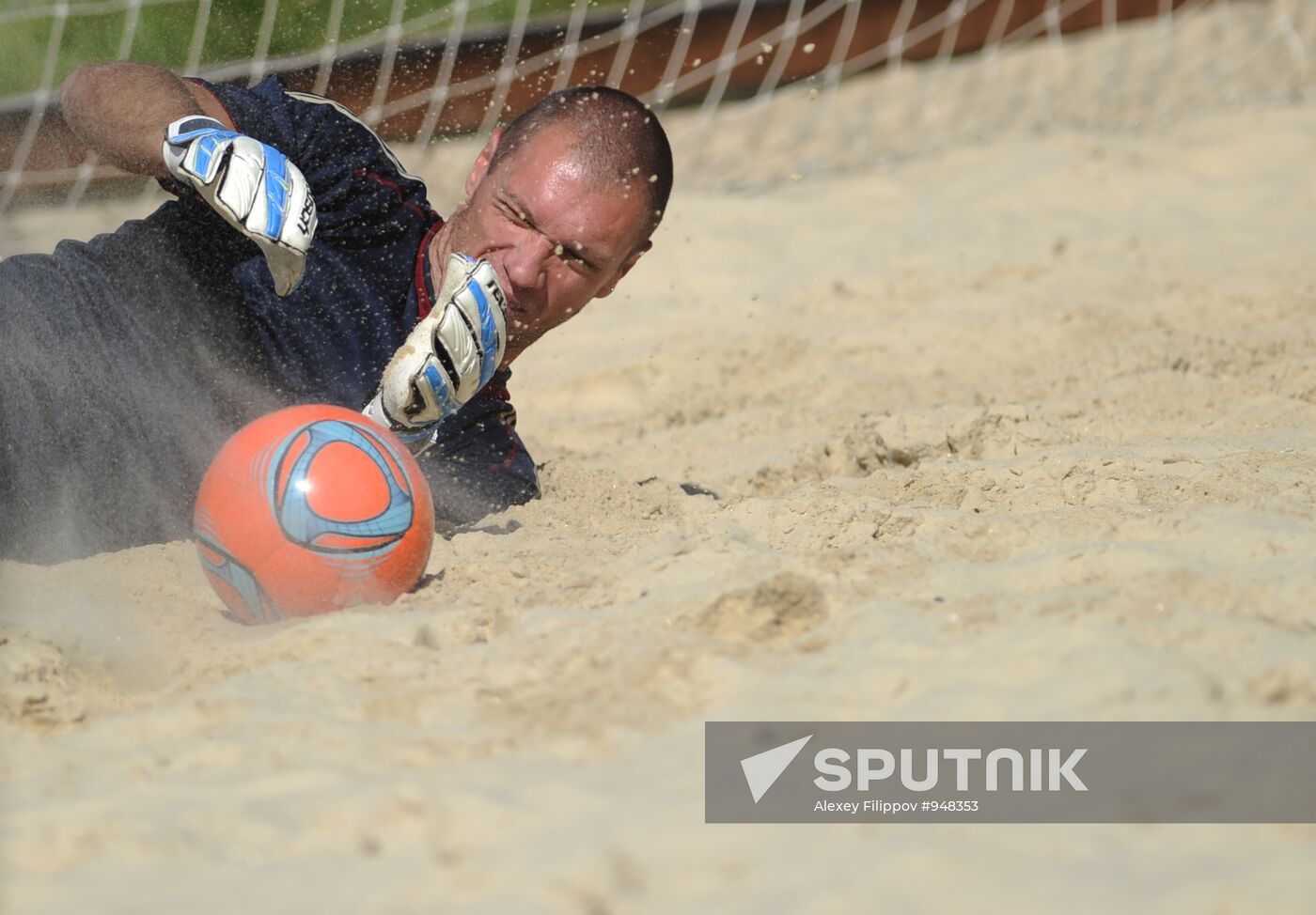 Beach soccer: Training session of Russian national team