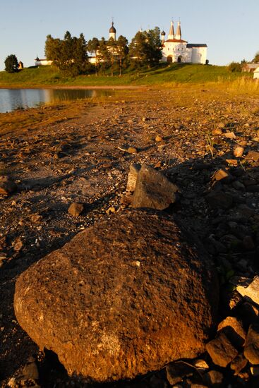 View of Ferapontov monastery on Borodaevskogo Lake