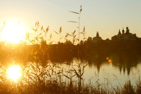 View of Ferapontov monastery from Pascoe Lake